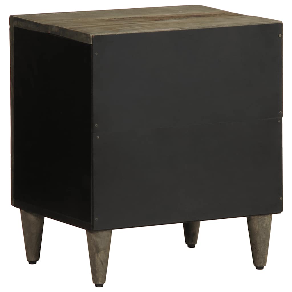 Mesa de cabeceira cinzento claro 40x33x46 cm