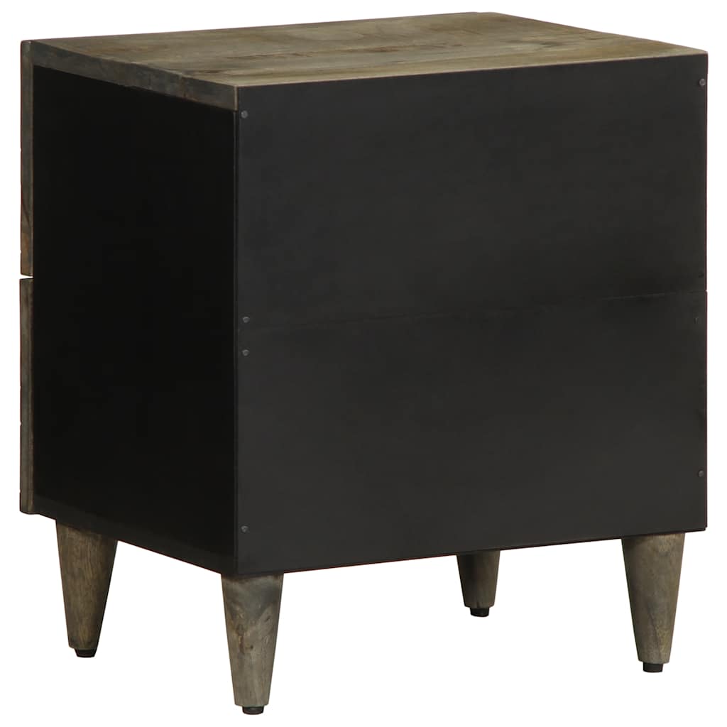 Mesa de cabeceira cinzento claro 40x33x46 cm