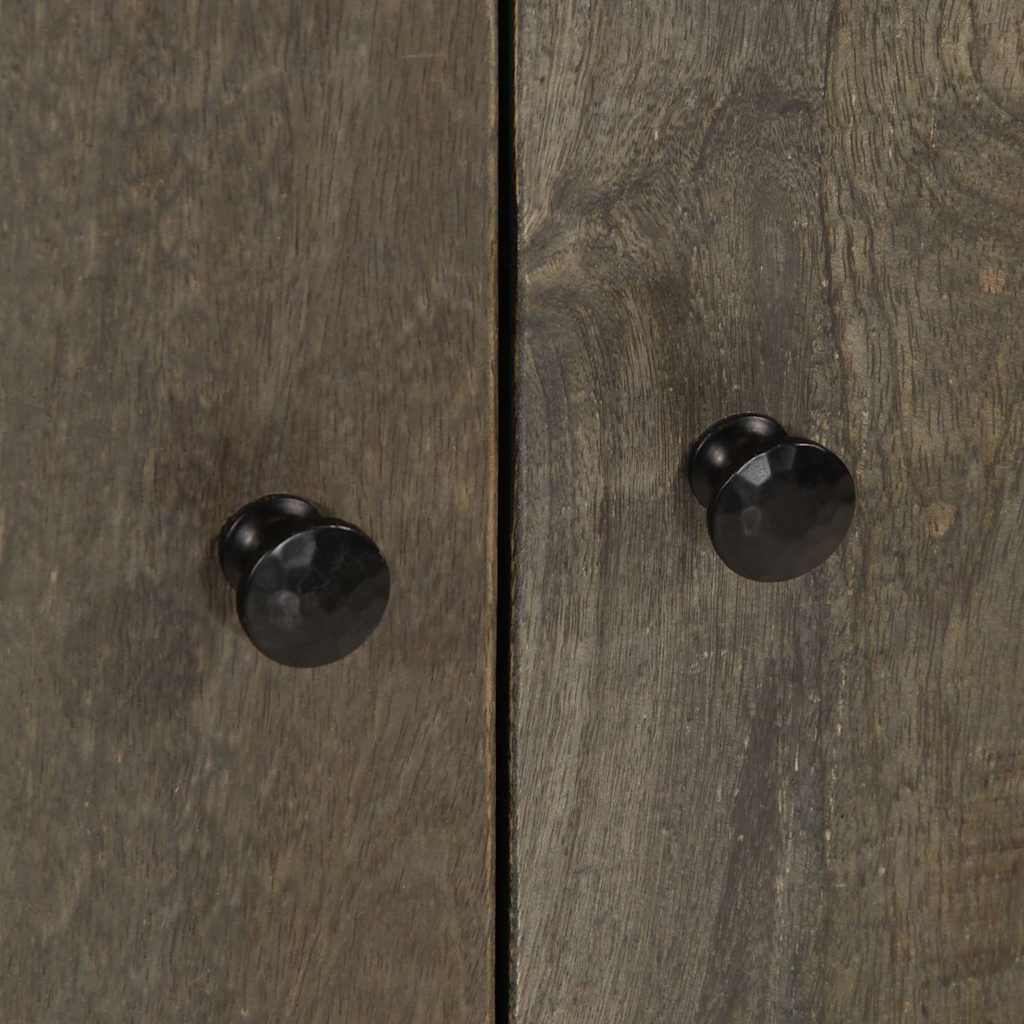 Aparador cinzento claro 60x33,5x75 cm madeira maciça manga