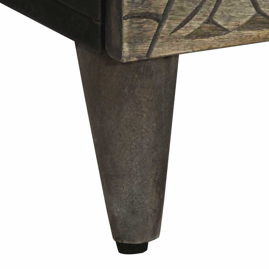 Aparador cinzento claro 60x33,5x75 cm madeira maciça manga