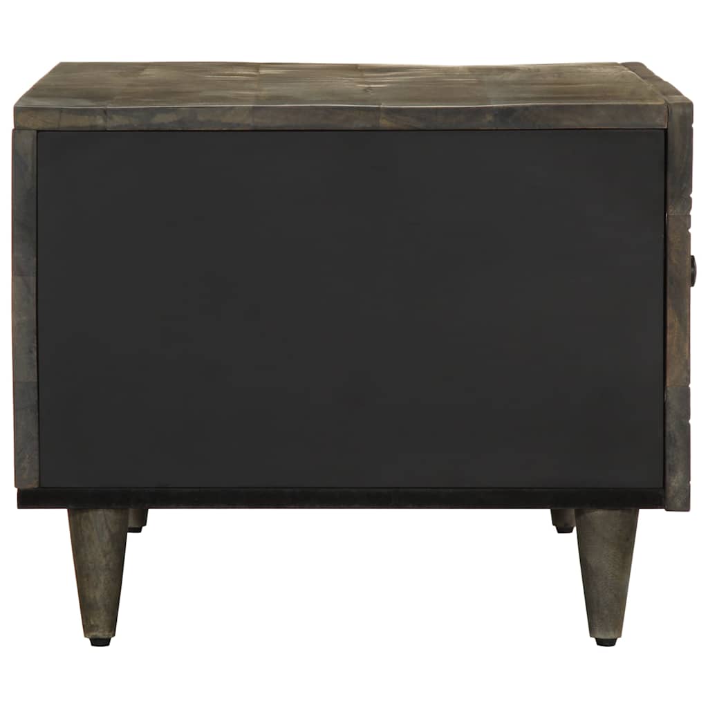 Mesa centro cinzento claro 80x50x40 cm madeira mangueira maciça