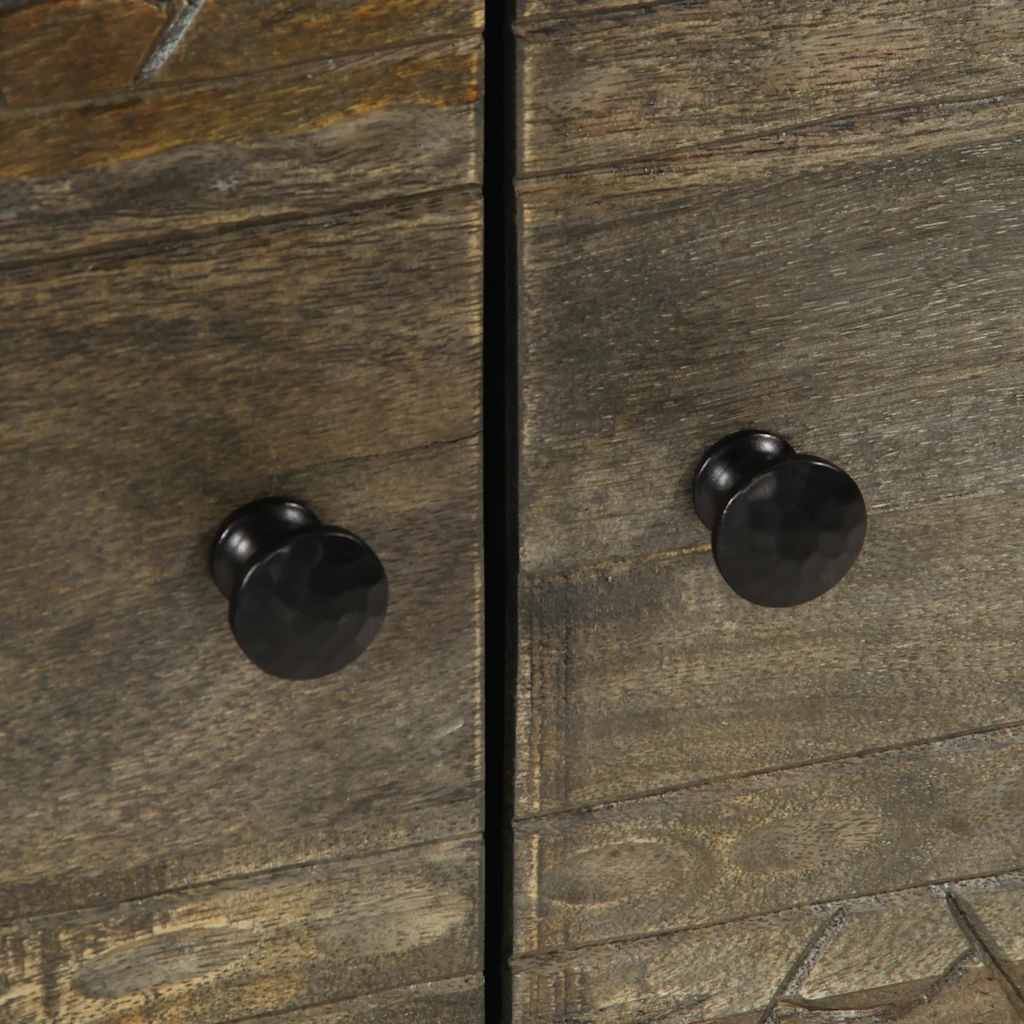 Mesa centro cinzento claro 80x50x40 cm madeira mangueira maciça