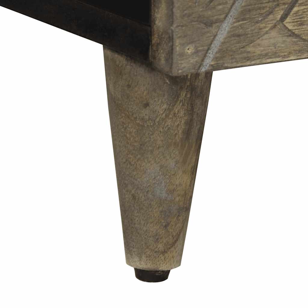 Mesa centro cinzento claro 80x50x40 cm madeira mangueira maciça