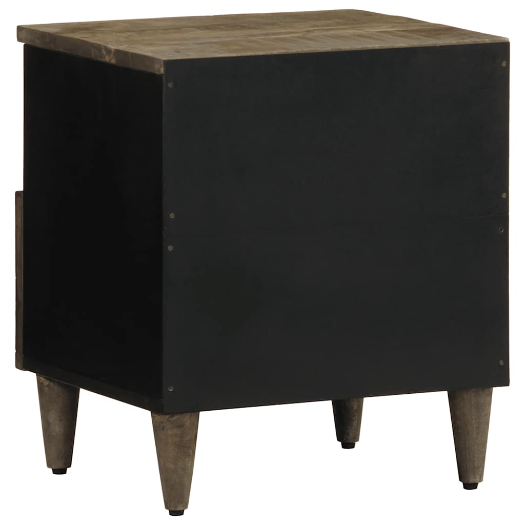 Mesa de cabeceira cinzento claro 40x33x46 cm