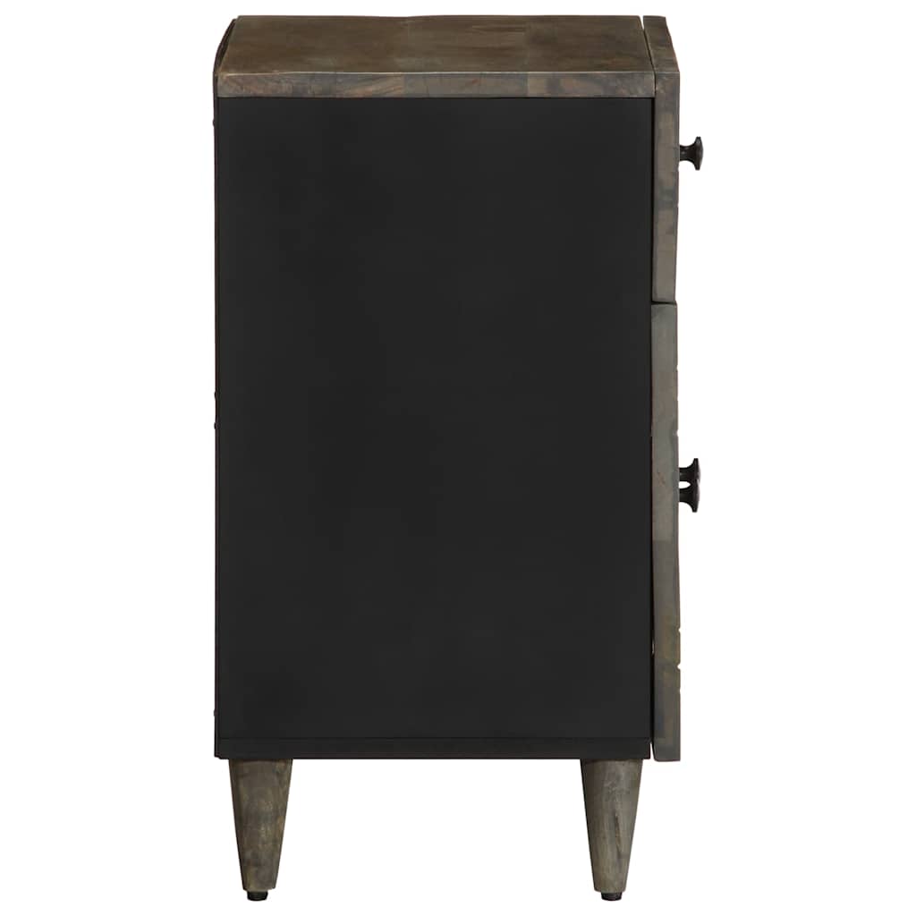 Mesa de cabeceira cinzento claro 50x33x60 cm