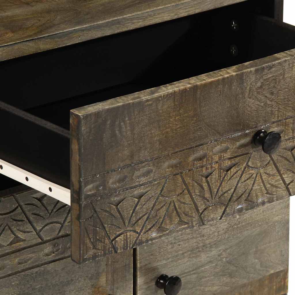 Mesa de cabeceira cinzento claro 50x33x60 cm