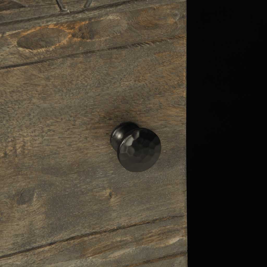 Mesa centro 100x54x40cm madeira mangueira maciça cinzento claro