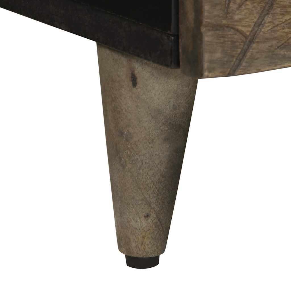 Mesa centro cinzento claro 80x54x40 cm madeira mangueira maciça