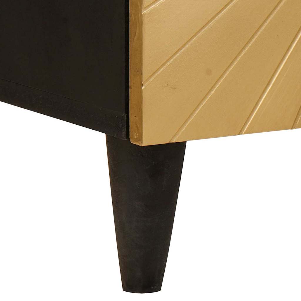 Mesa-de-cabeceira Preto e Ouro 40 x 33.5 x 46 cm