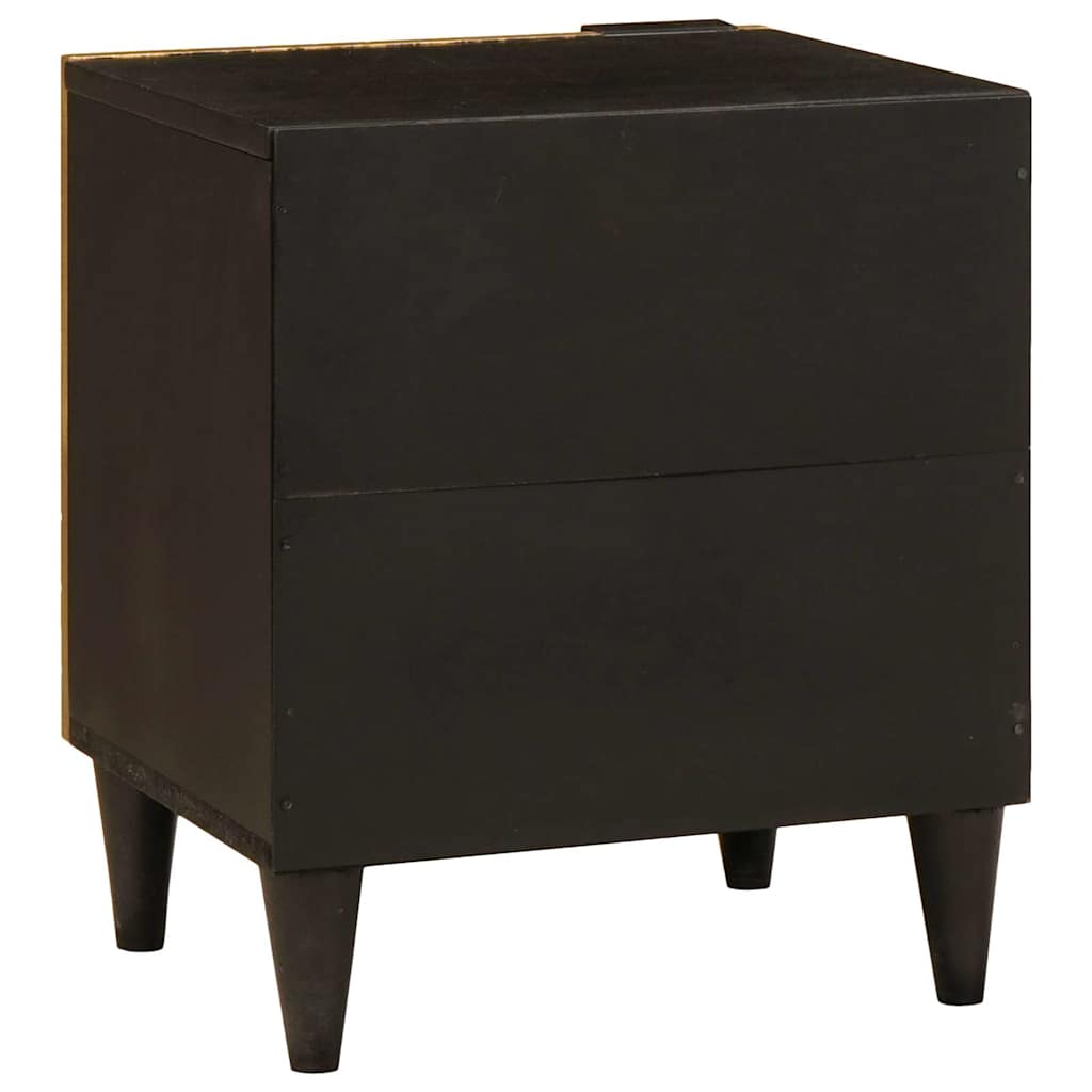 Mesa-de-cabeceira Preto e Ouro 40 x 33.5 x 46 cm