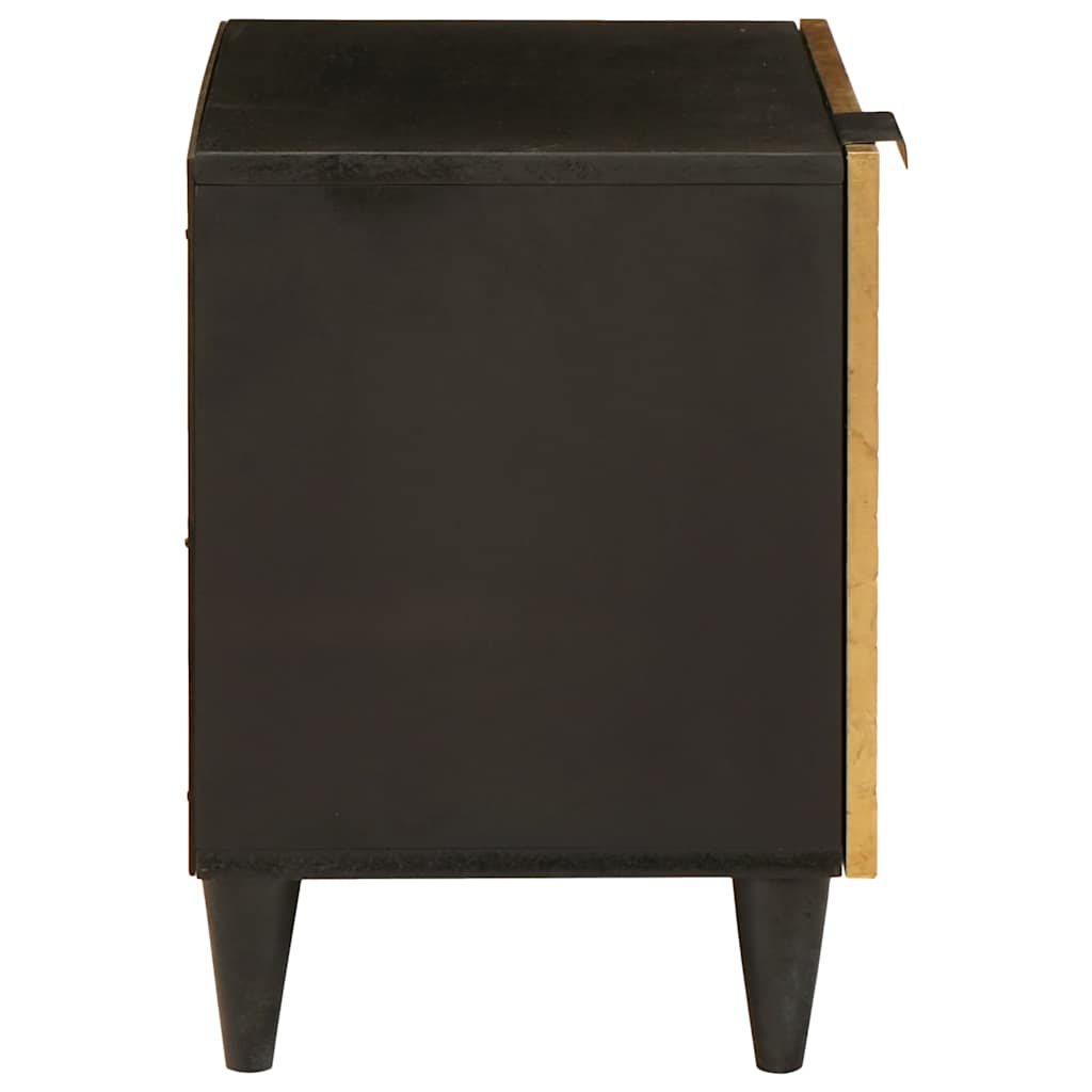 Mesa-de-cabeceira Preto e Ouro 40 x 33.5 x 46 cm