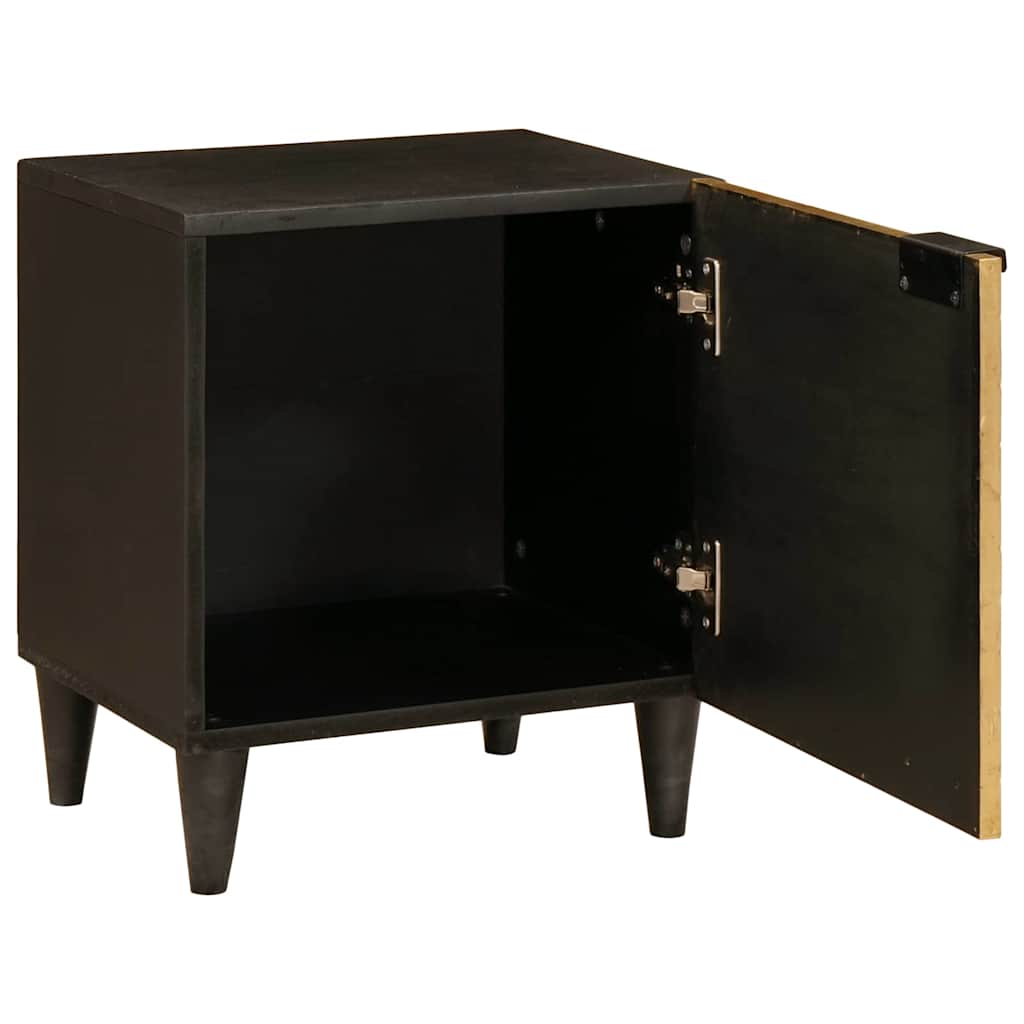 Mesa-de-cabeceira 2 pcs Preto e Ouro 40 x 33.5 x 46 cm