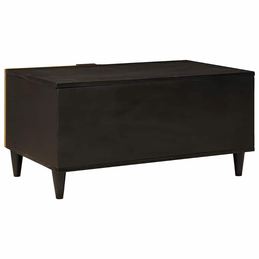 Mesa de centro Preto e Ouro 80 x 50 x 40 cm