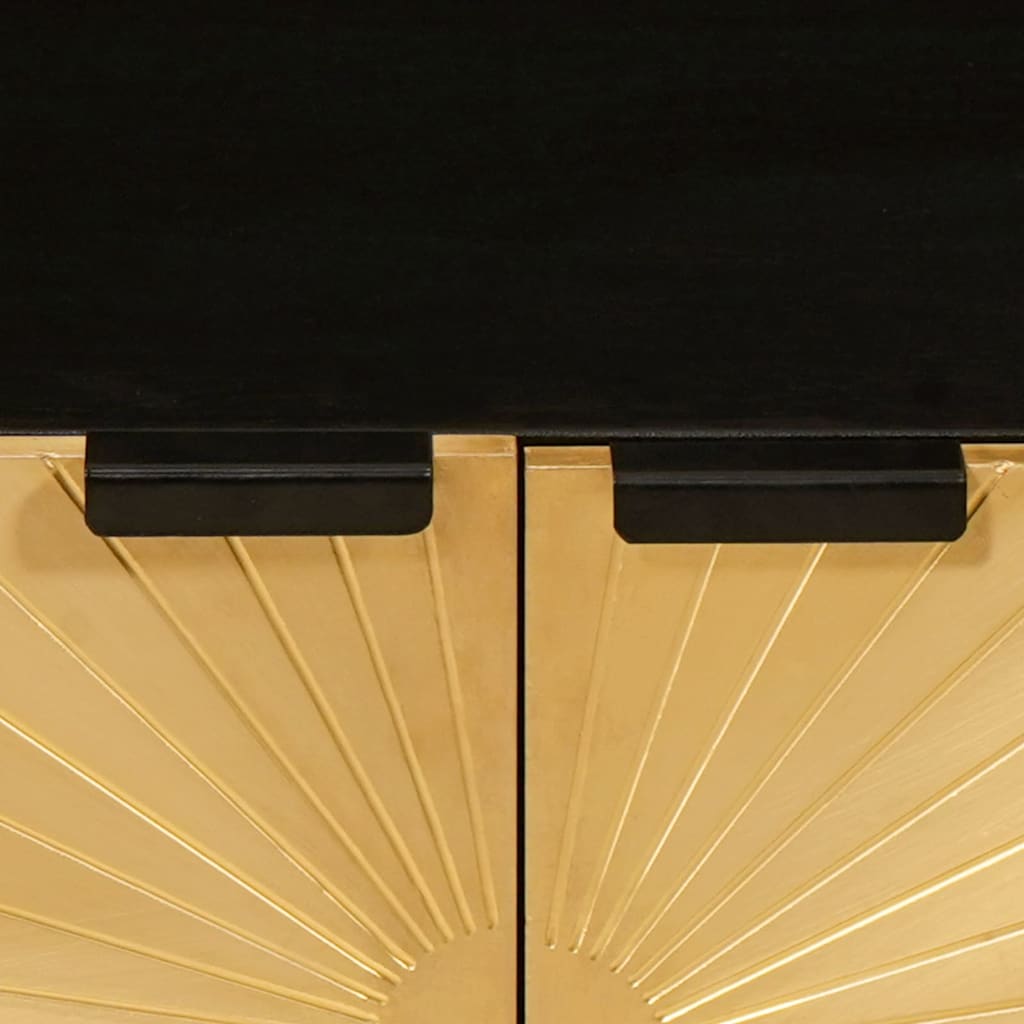 Mesa de centro Preto e Ouro 80 x 50 x 40 cm