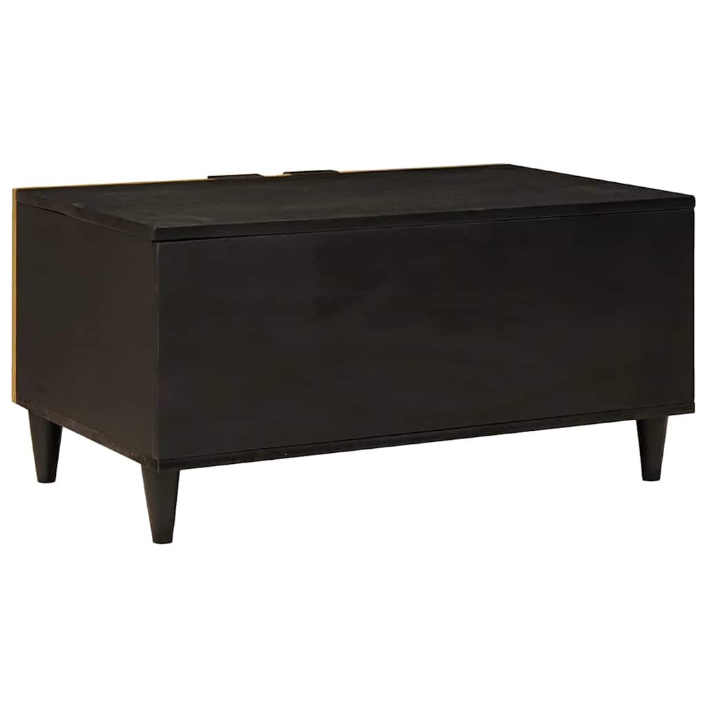 Mesa de centro Preto e Ouro 80 x 50 x 40 cm