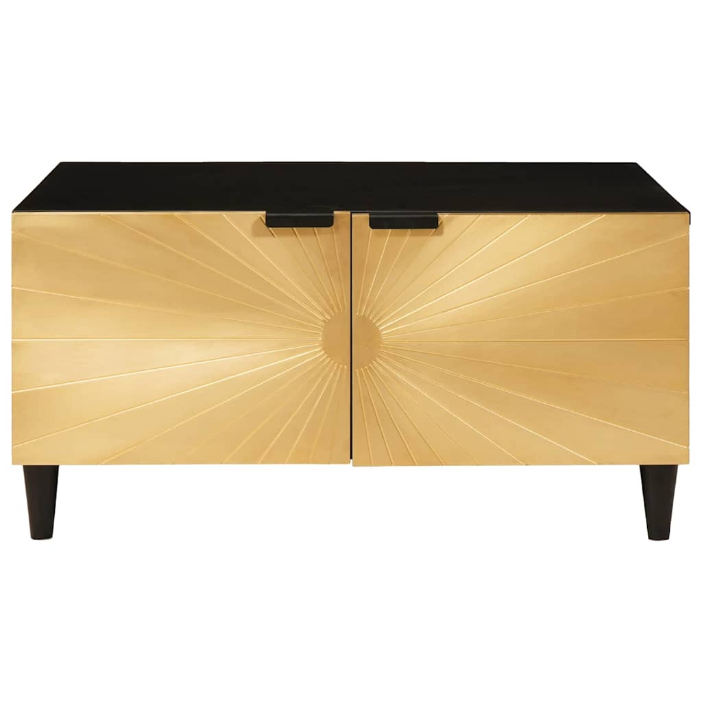Mesa de centro Preto e Ouro 80 x 50 x 40 cm