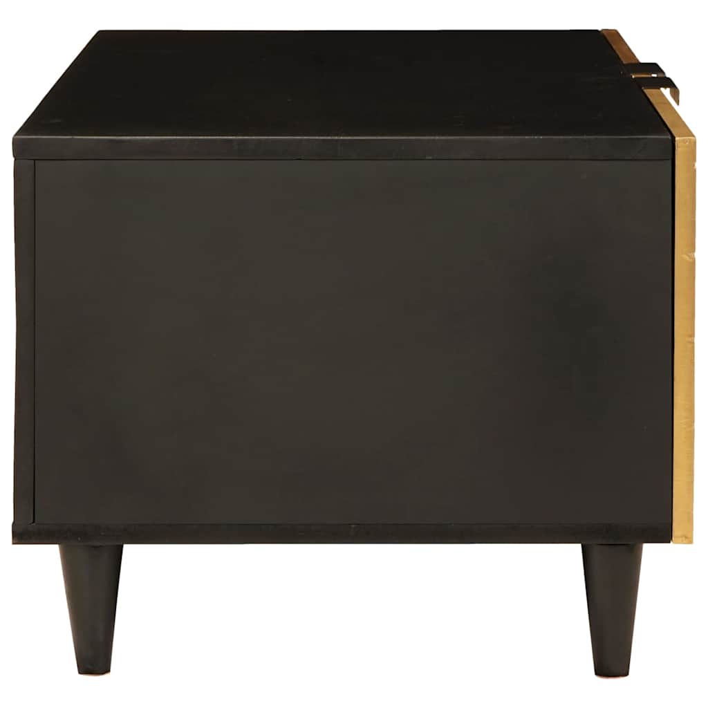 Mesa de centro Preto e Ouro 80 x 50 x 40 cm