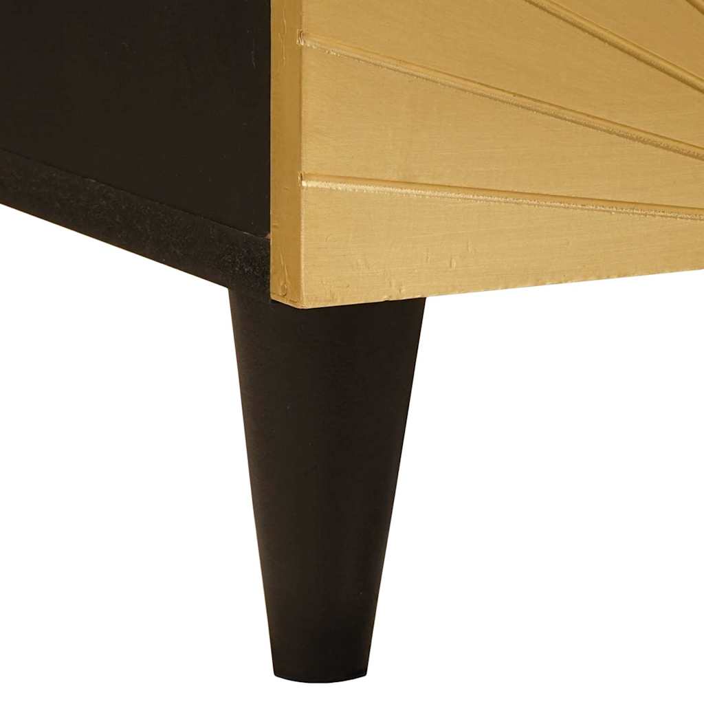 Mesa-de-cabeceira com gaveta Preto e Ouro 40 x 33 x 46 cm