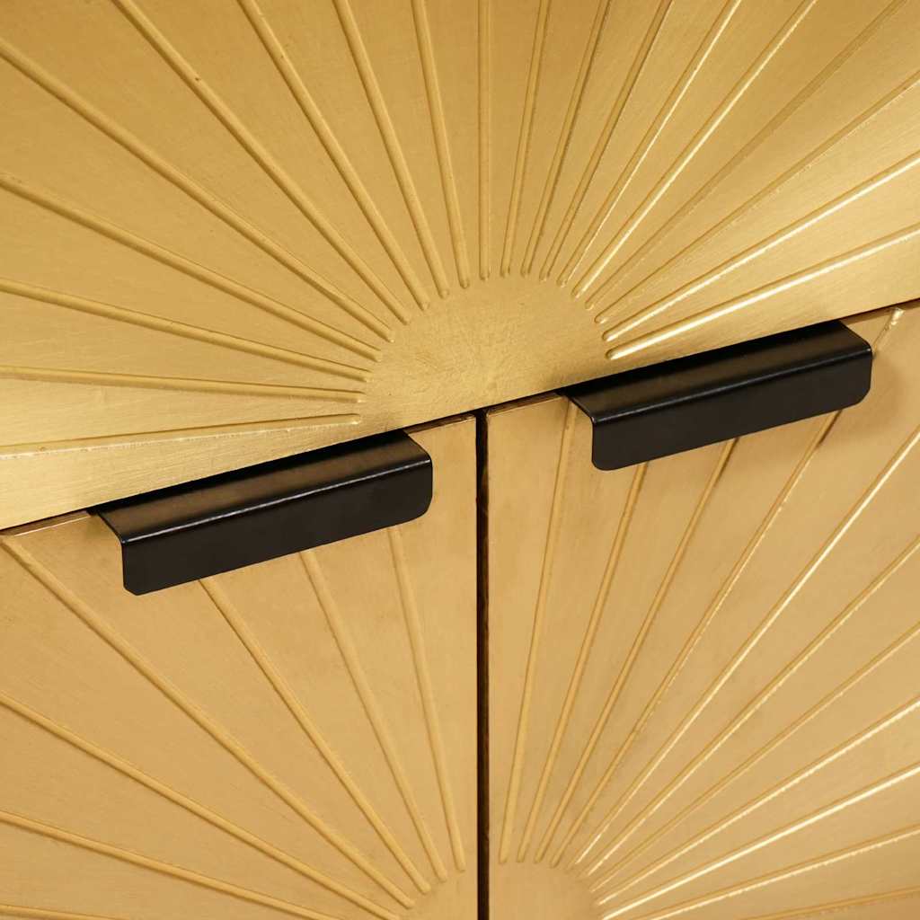 Mesa-de-cabeceira com gaveta Preto e Ouro 50 x 33 x 60 cm