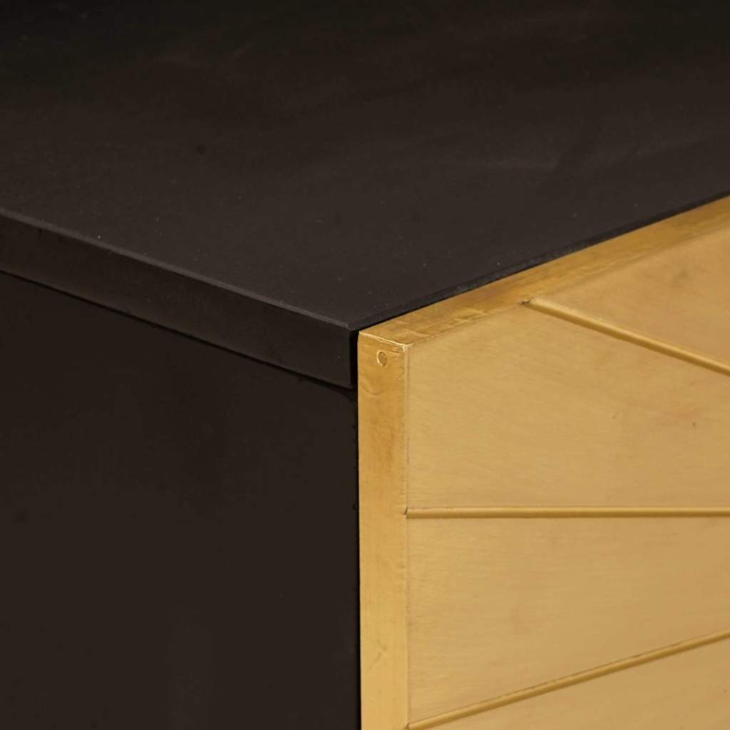 Mesa de centro Preto e Ouro 100 x 54 x 40 cm