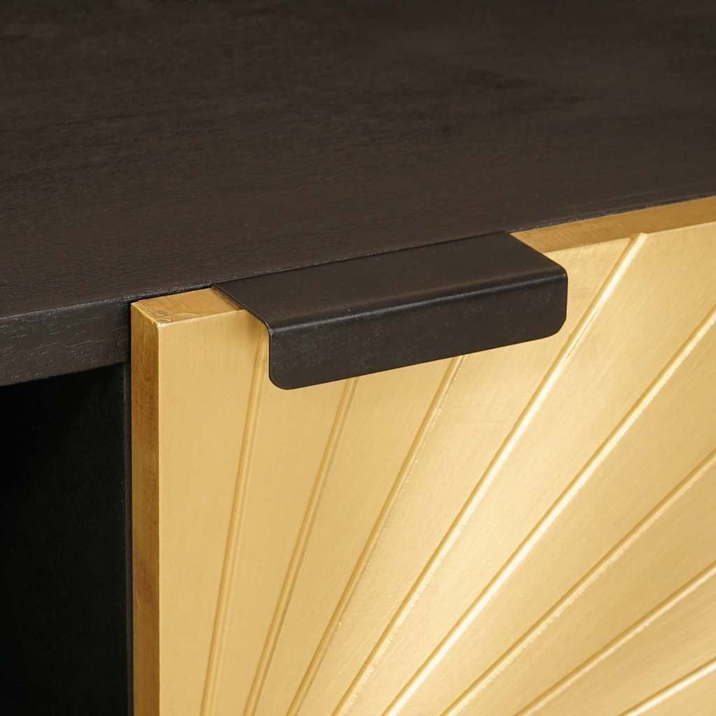 Mesa de centro Preto e Ouro 100 x 54 x 40 cm