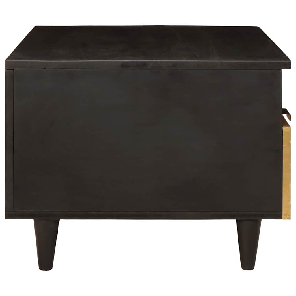 Mesa de centro com gaveta Preto e Ouro 80 x 54 x 40 cm