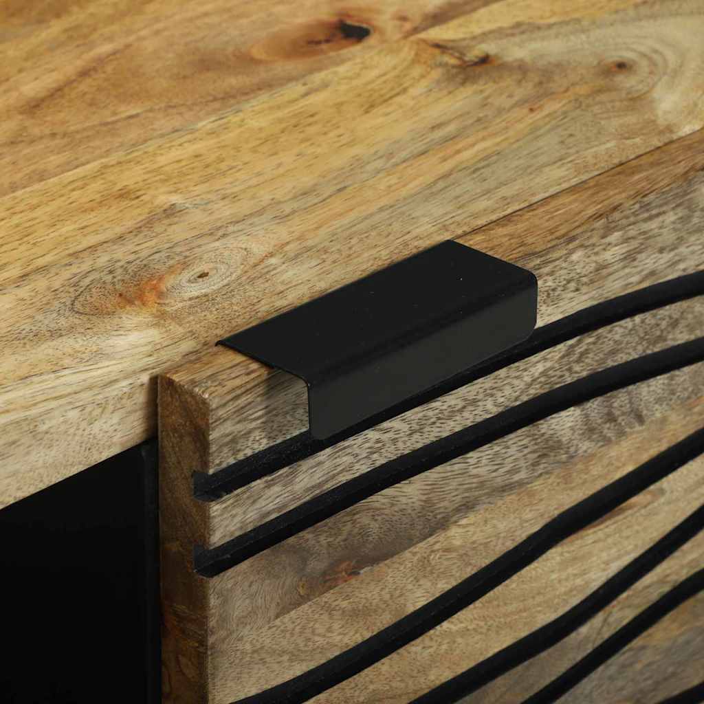 Mesa de centro Marrom e Preto 80 x 50 x 40 cm