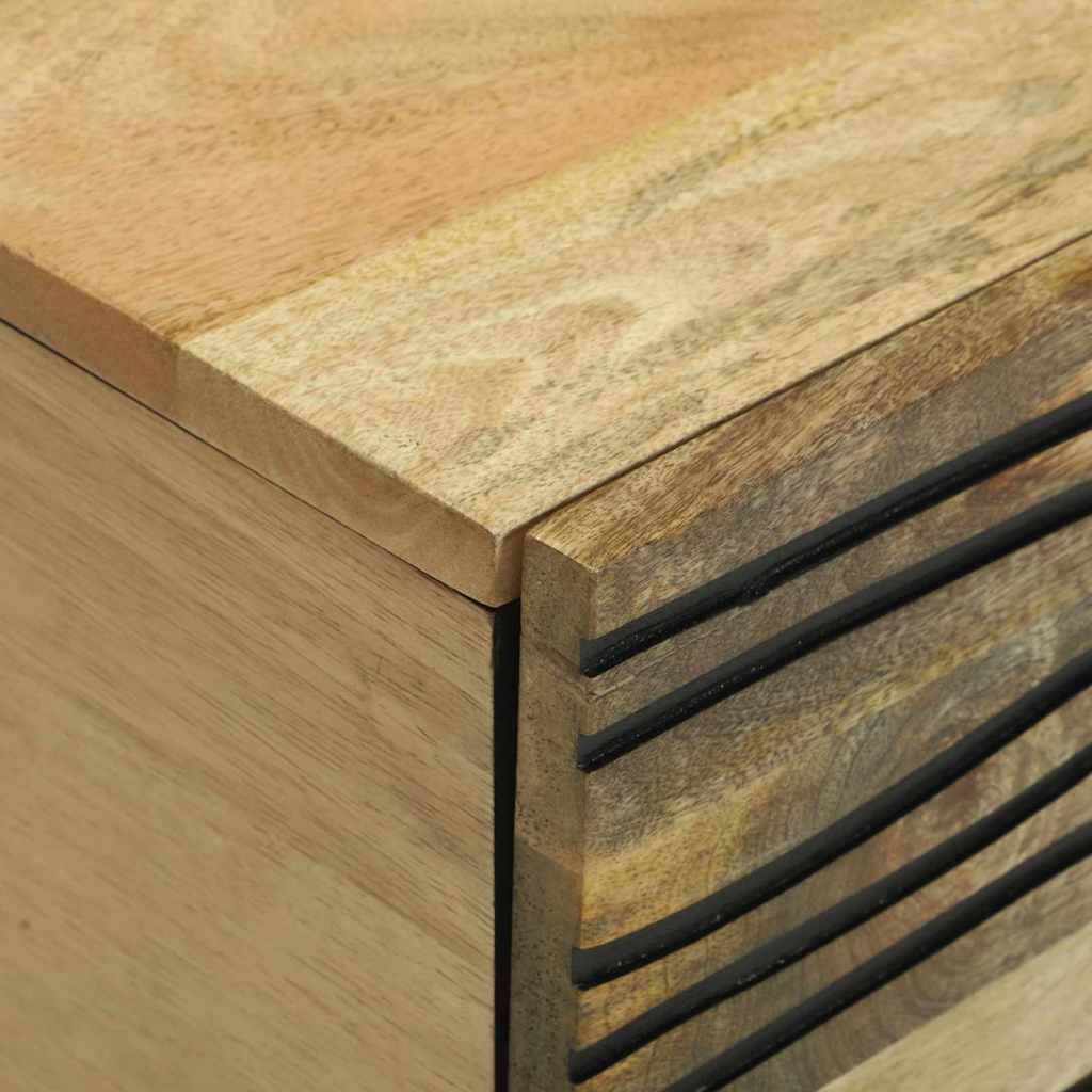 Mesa de centro Marrom e Preto 80 x 50 x 40 cm