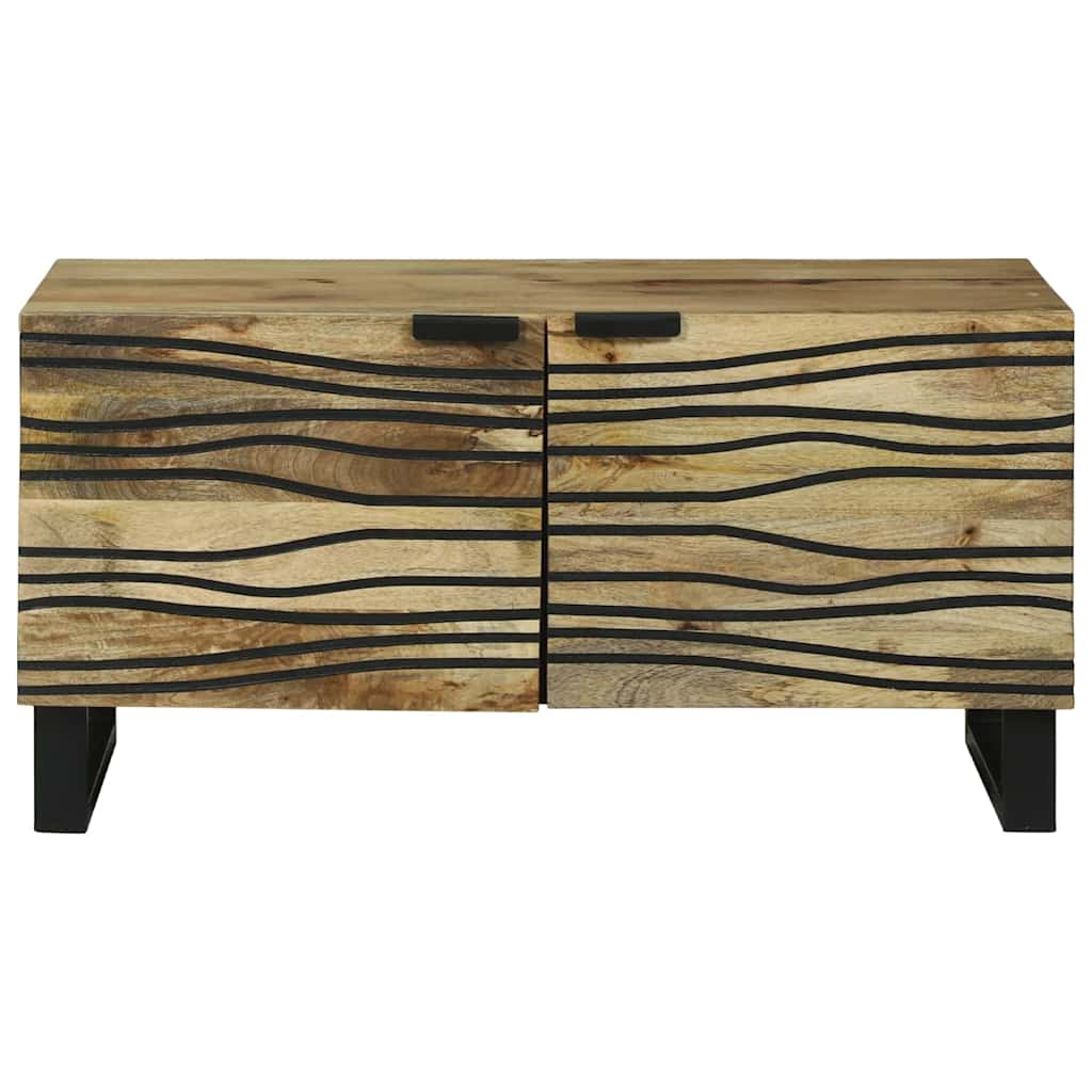 Mesa de centro Marrom e Preto 80 x 50 x 40 cm