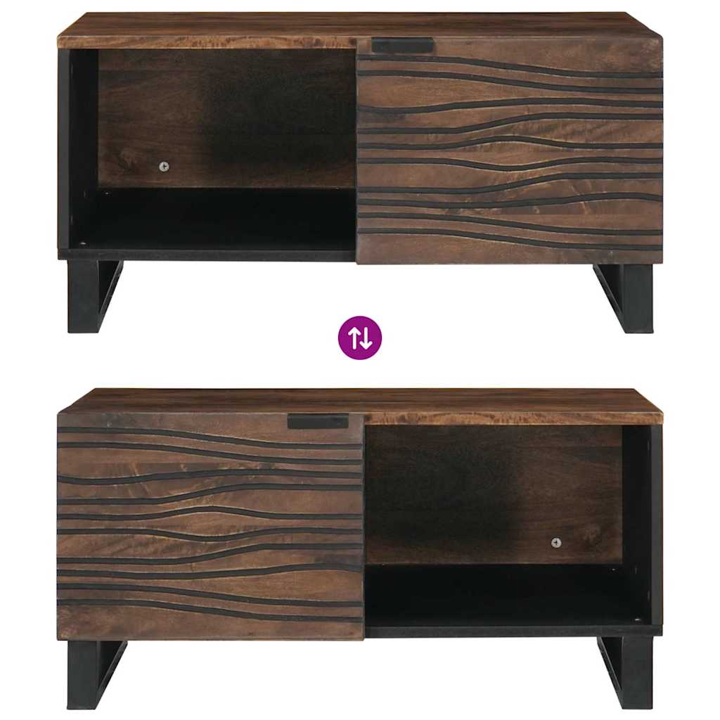 Mesa de centro Marrom e Preto 80 x 50 x 40 cm