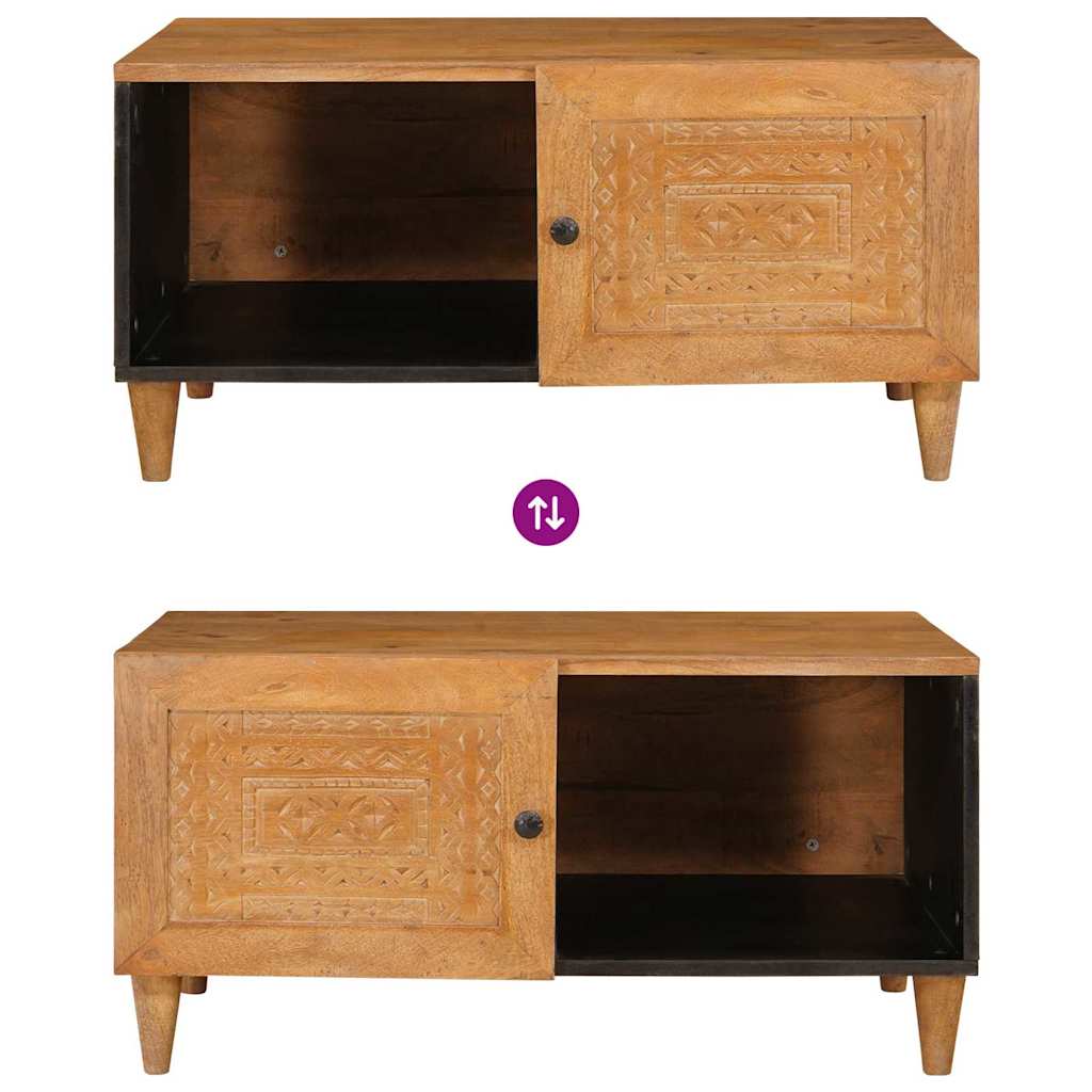 Mesa de centro com prateleira Castanho-claro 80 x 50 x 40 cm