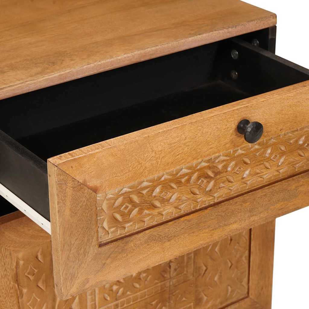 Mesa-de-cabeceira com gaveta Castanho-claro 50 x 33 x 60 cm