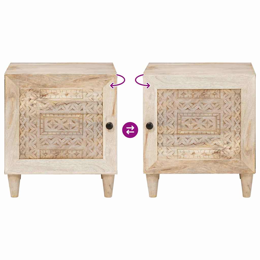 Mesa-de-cabeceira Bege 40 x 33 x 46 cm