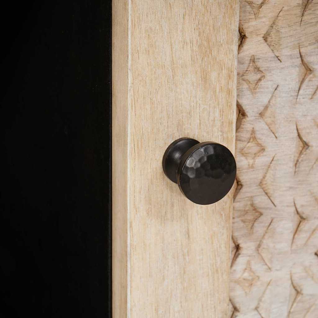 Mesa de centro Bege 80 x 50 x 40 cm Madeira de mangueira maciça