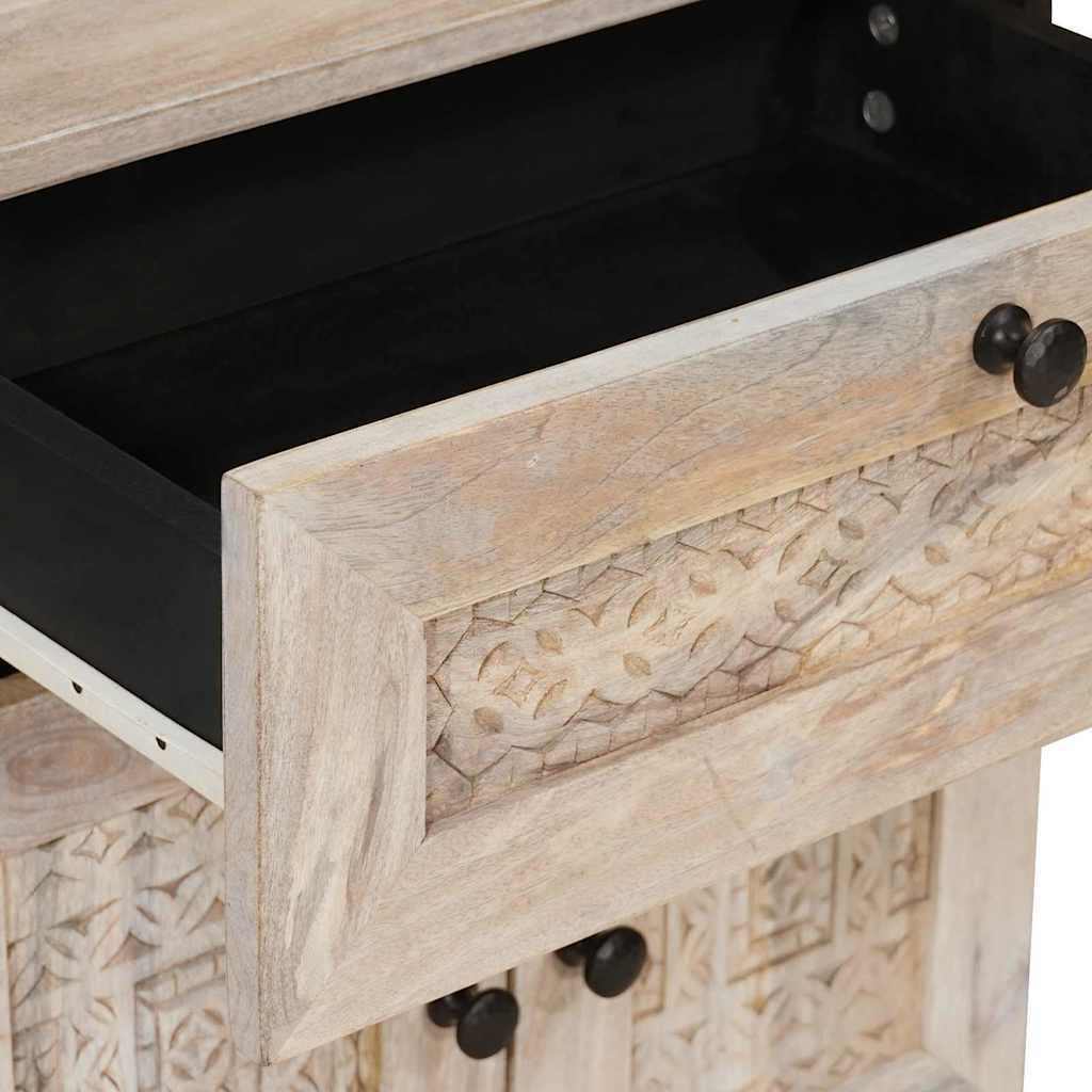 Mesa-de-cabeceira com gaveta com porta Bege 50 x 33 x 60 cm