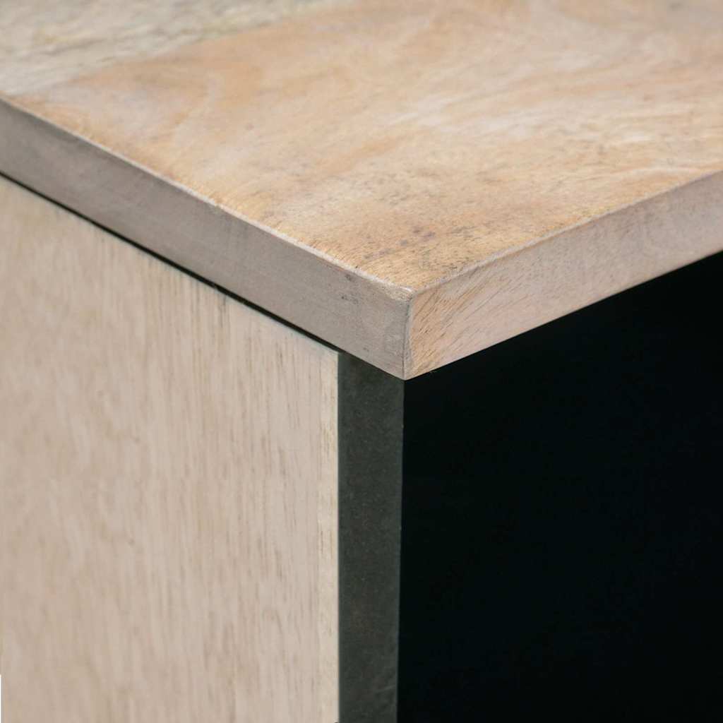 Mesa de centro com gaveta com prateleira Branco 80 x 54 x 40 cm