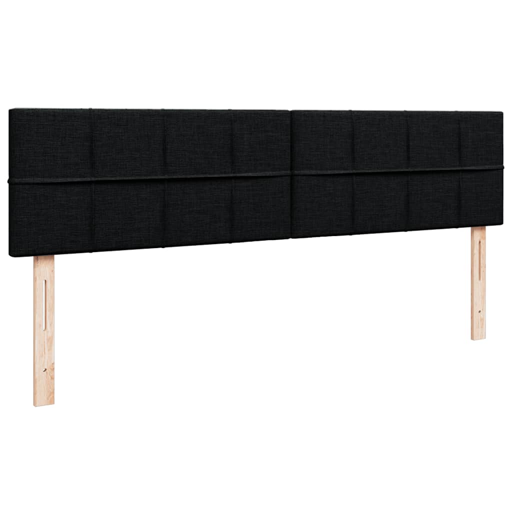 Estrutura de cama otomana com colchão 180x200 cm tecido preto
