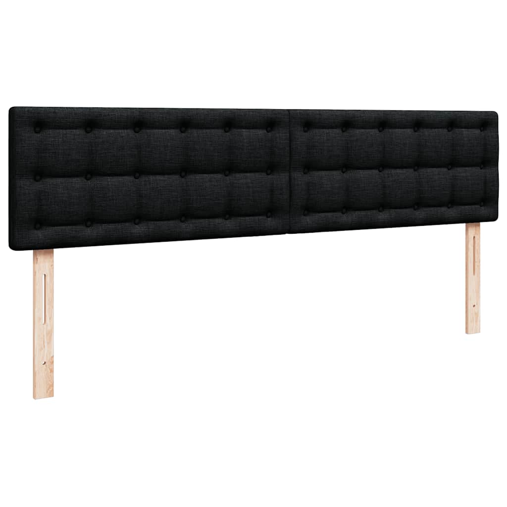 Estrutura de cama otomana com colchão 180x200 cm tecido preto