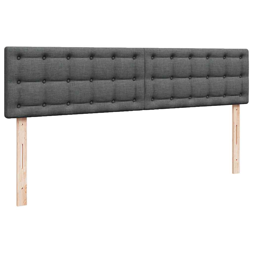 Estrutura de cama otomana com colchão 200x200cm cinzento-escuro