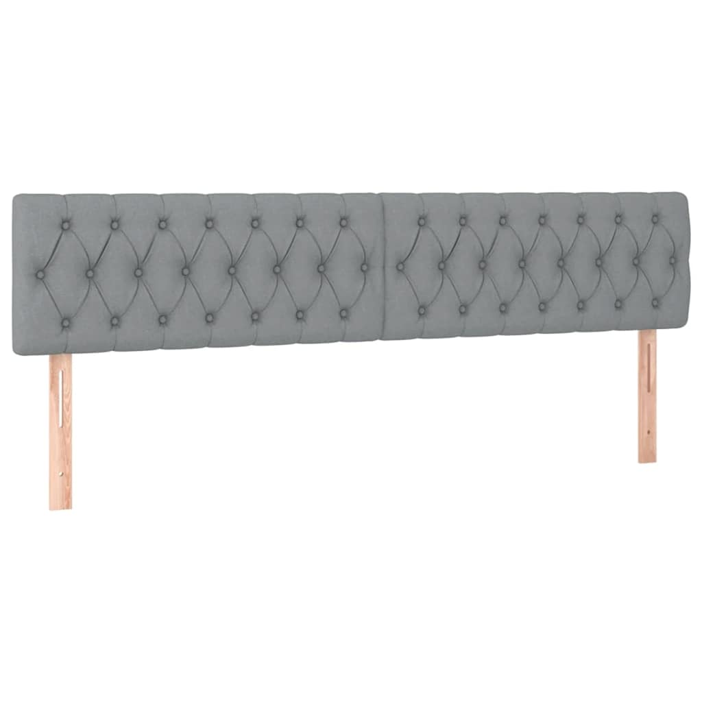 Estrutura de cama otomana com colchões tecido cinzento claro