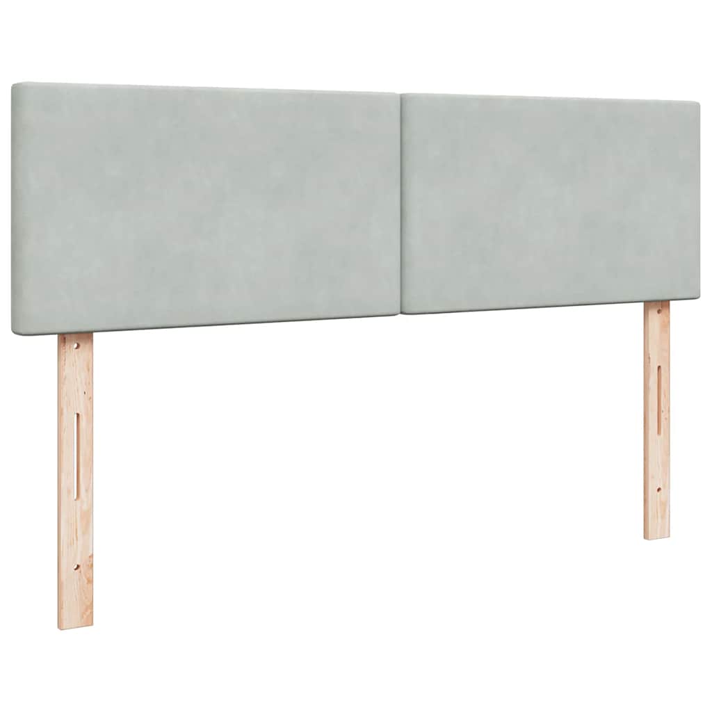 Estrutura cama otomana colchões 160x200cm veludo cinzento claro