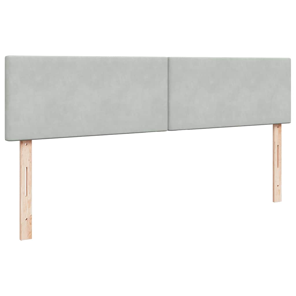 Estrutura cama otomana colchões 180x200cm veludo cinzento claro