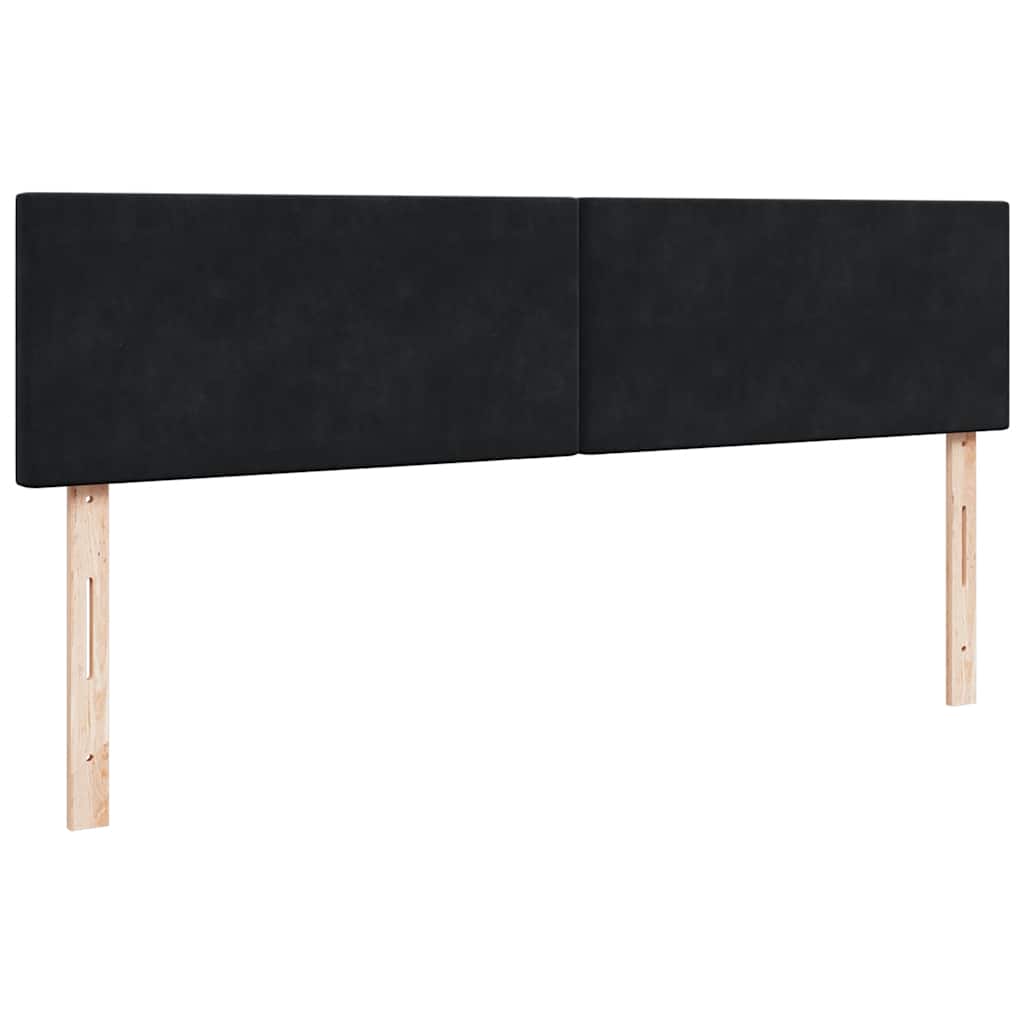 Estrutura de cama otomana com colchões 180x200cm veludo preto