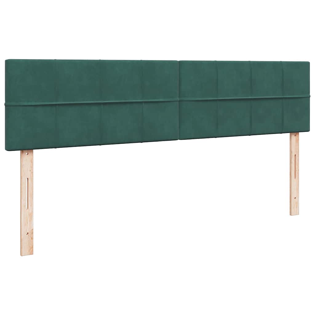 Estrutura de cama otomana com colchão verde escuro veludo