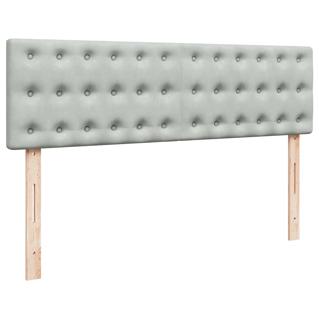 Estrutura cama otomana colchões 160x200cm veludo cinzento claro