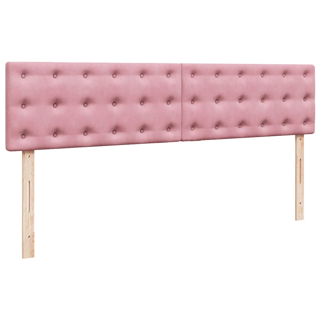 Estrutura de cama otomana com colchões 180x200 cm veludo rosa