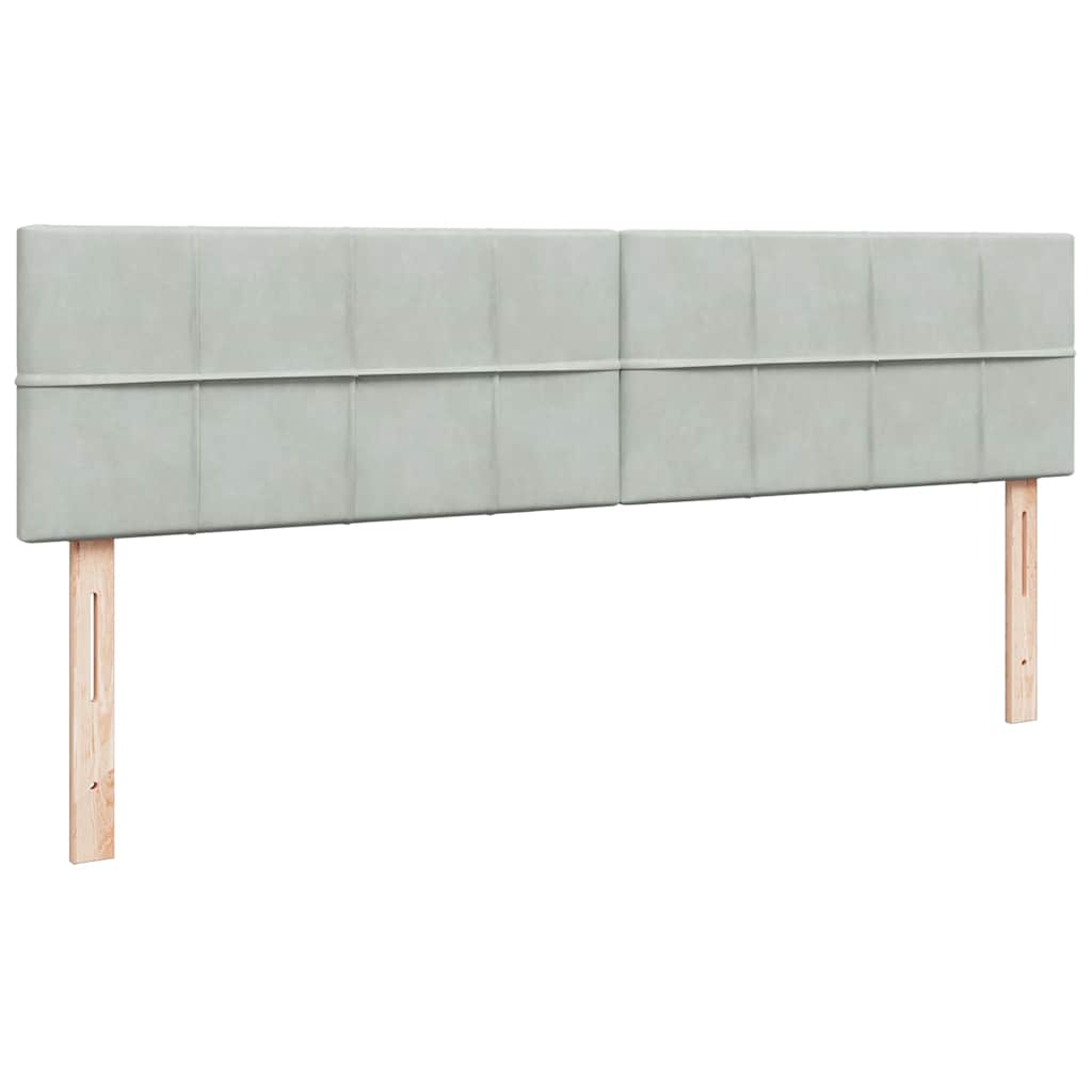 Estrutura cama otomana colchões 200x200cm veludo cinzento claro