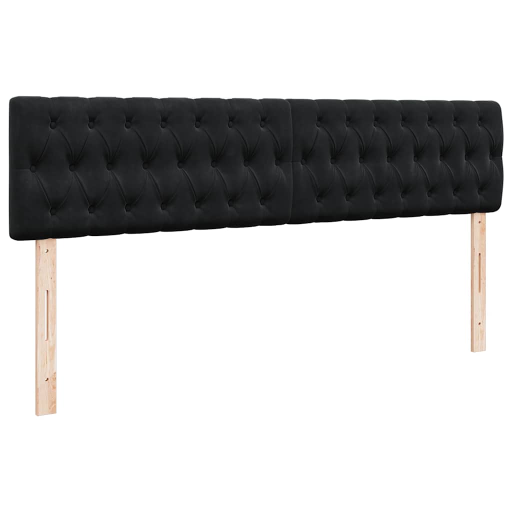 Estrutura de cama otomana com colchão 180x200 cm veludo preto