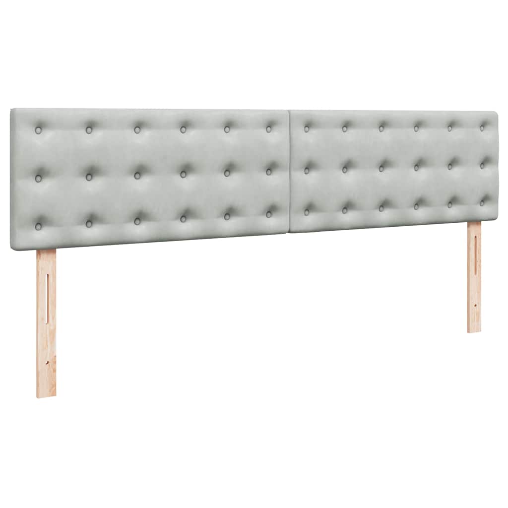 Estrutura cama otomana colchões 200x200cm veludo cinzento claro