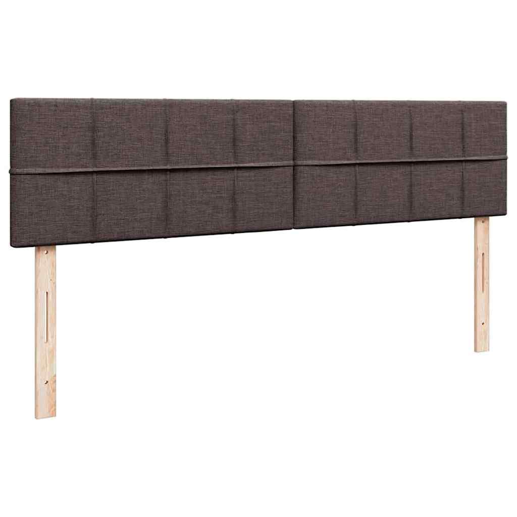 Estrutura de cama otomana com colchões tecido castanho escuro
